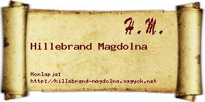 Hillebrand Magdolna névjegykártya